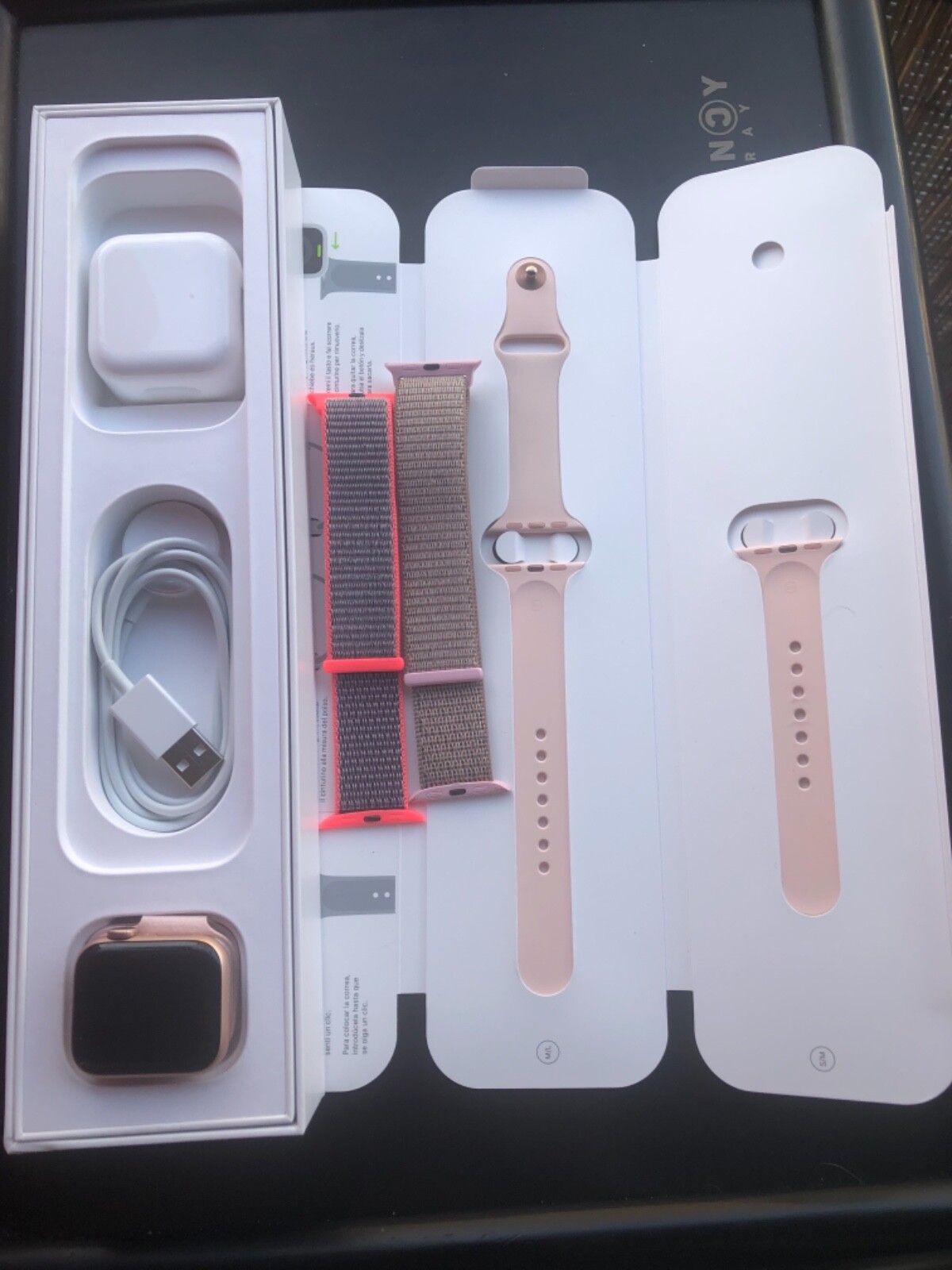Apple Watch Series 4 40 mm Gold Aluminum Case with Pink Sand Sport Band (GPS)…