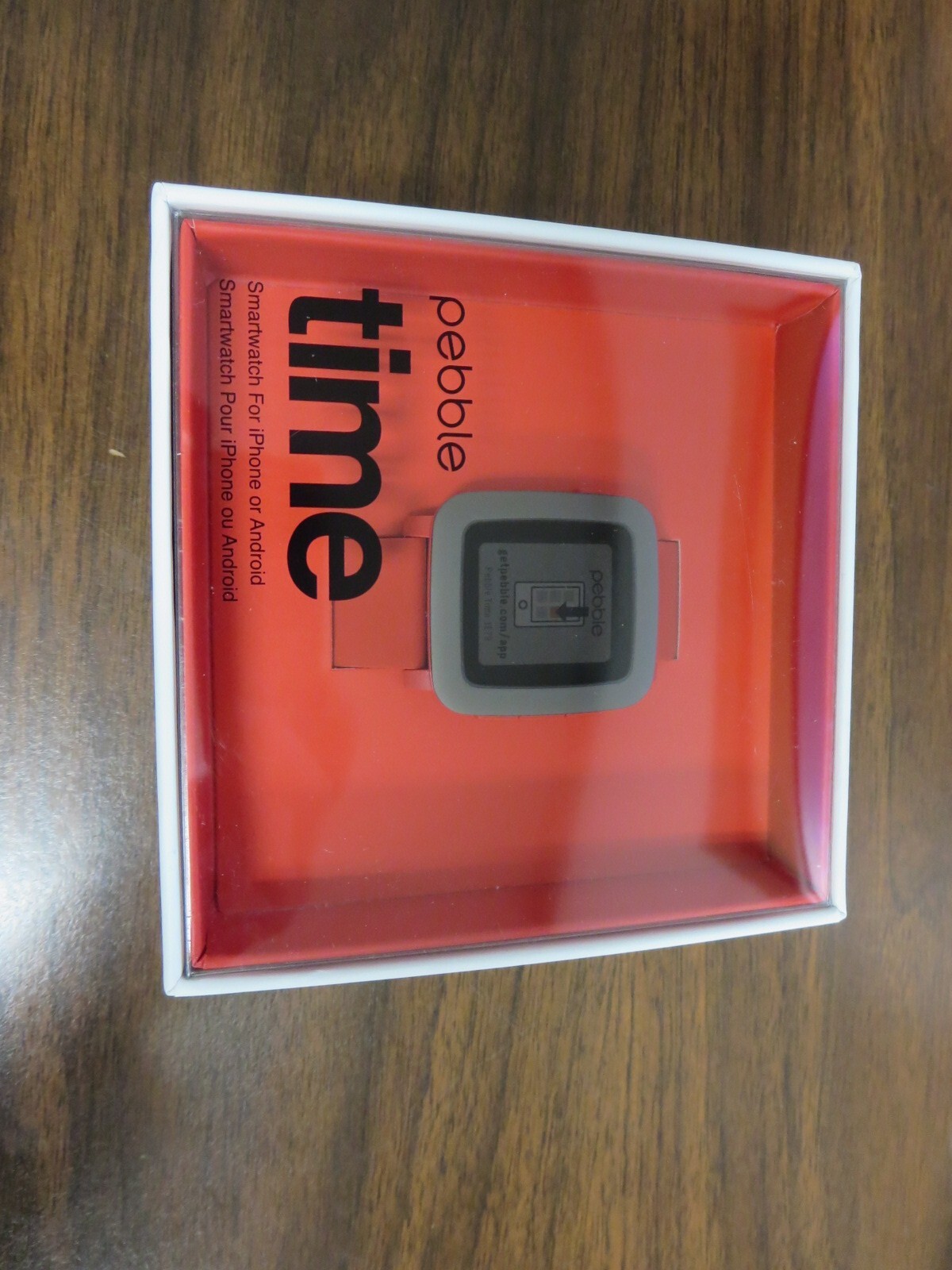 Brand new Pebble Time smart watch 501-00022 red original packaging – working!