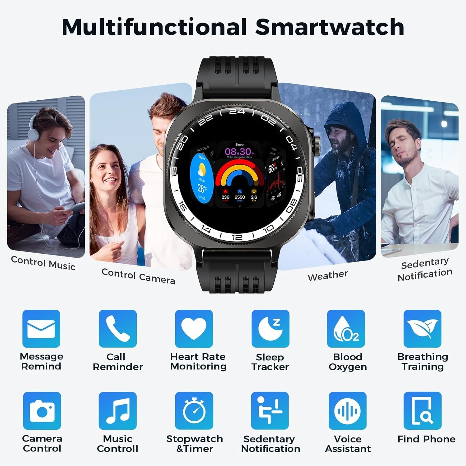 Reloj Inteligente de Mujer Hombre para Iphone Apple Samsung Android y Bluetooth