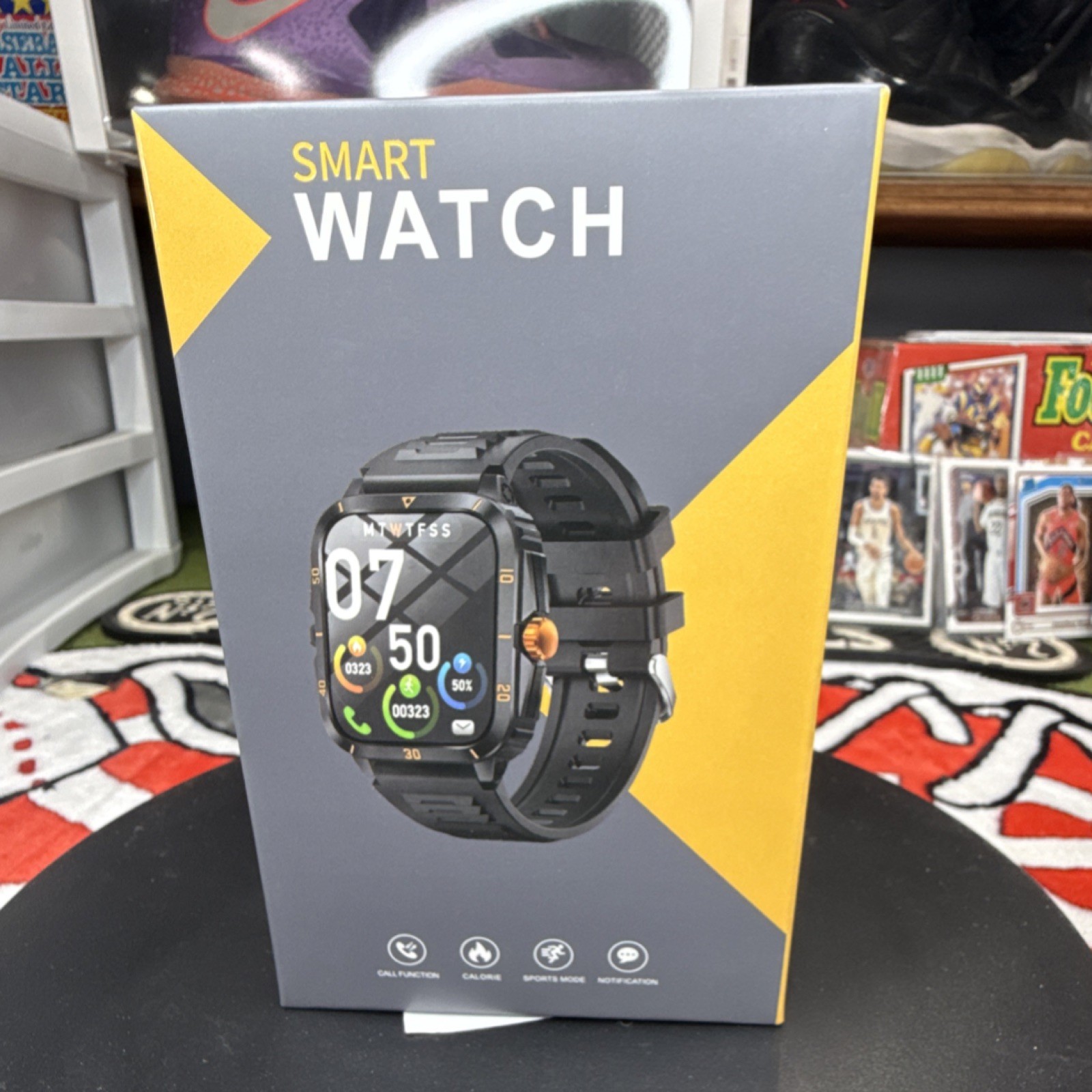 Smart Watch Adult Silicone Band Android iOS Call Sports Notification Black