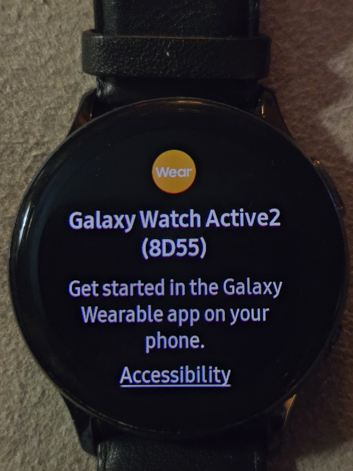 Samsung Galaxy Watch Active 2 SM-R835 40mm Stainless Steel Case with Leather…