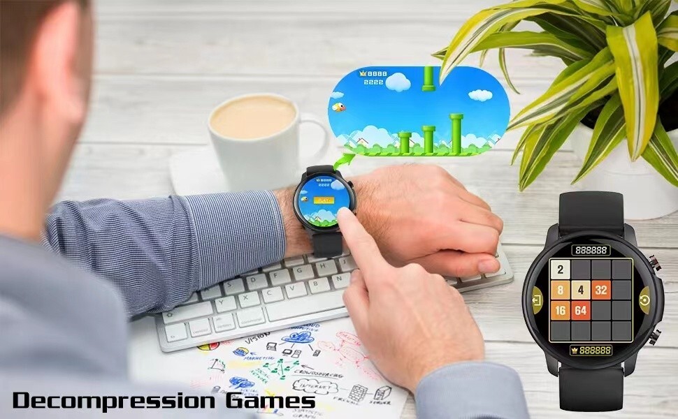Smart Watch Sports Waterproof Sleep Bluetooth iPhone WIFI GPS Calling HD Screen