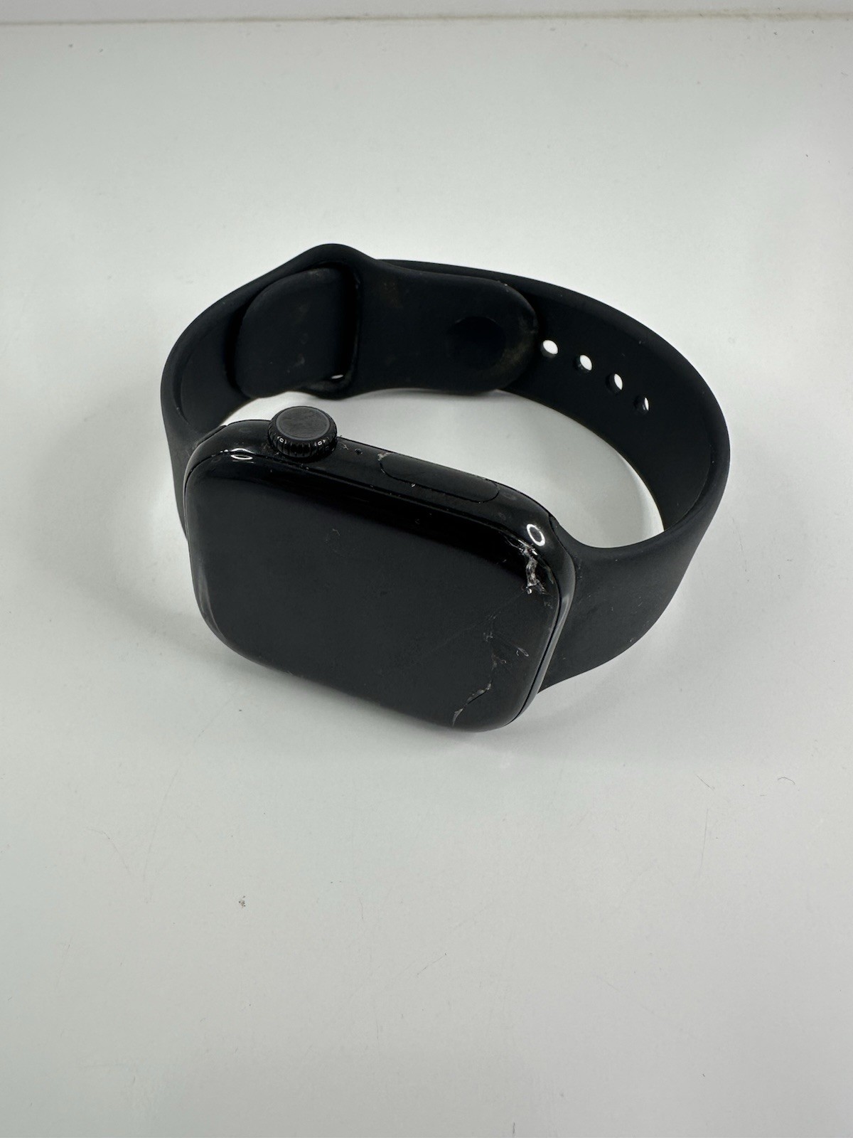 Apple Watch Series 10 46mm Jet Black Cracked Glass w/Box Tested & Works