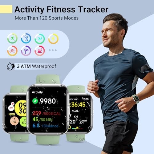 Smart Watch for Android & iPhone, Fitness Tracker with Alexa, Heart Rate Monitor