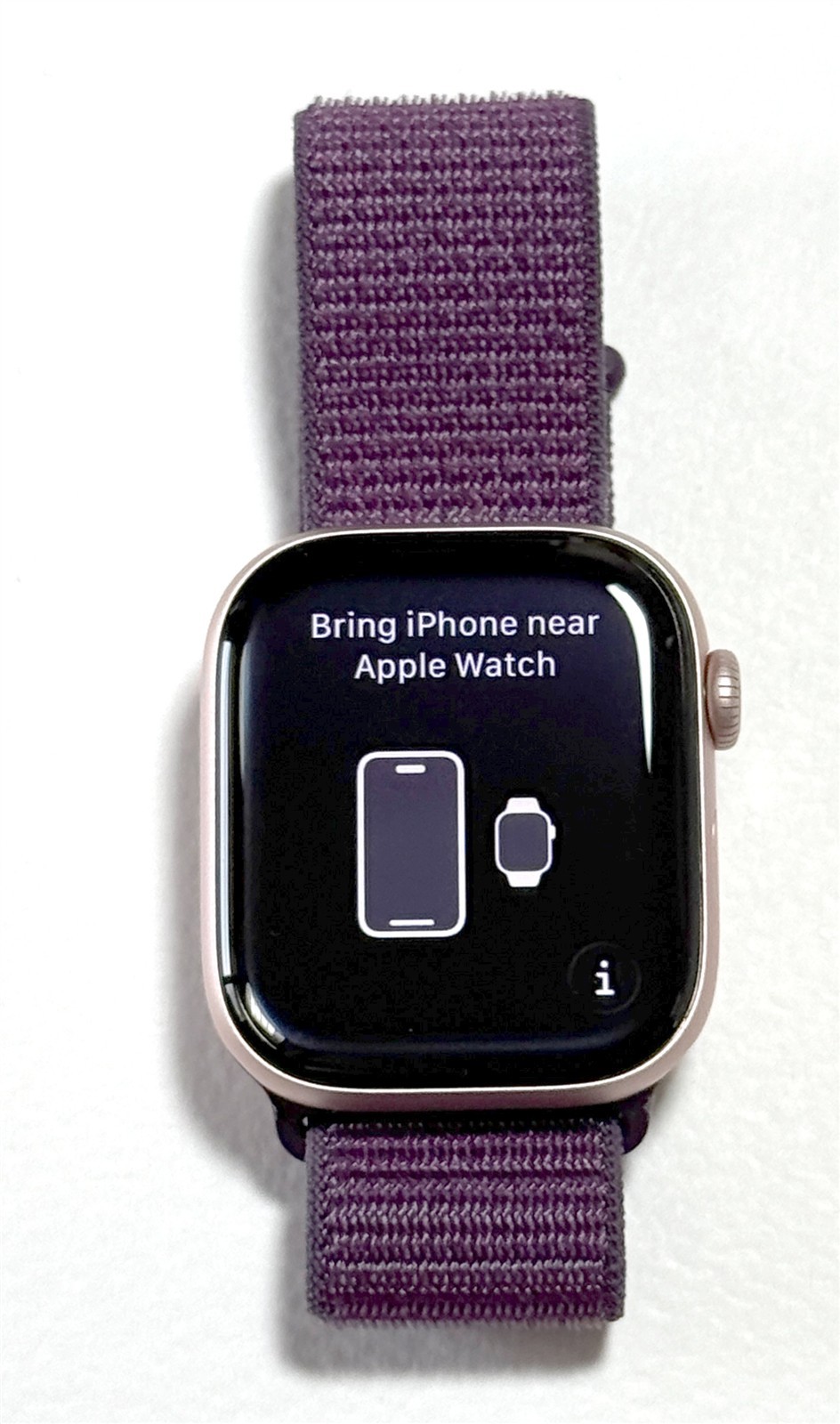 Apple Watch Series 10 42mm, Rose Gold Case with Plum Sport Loop (GPS + Cellular)