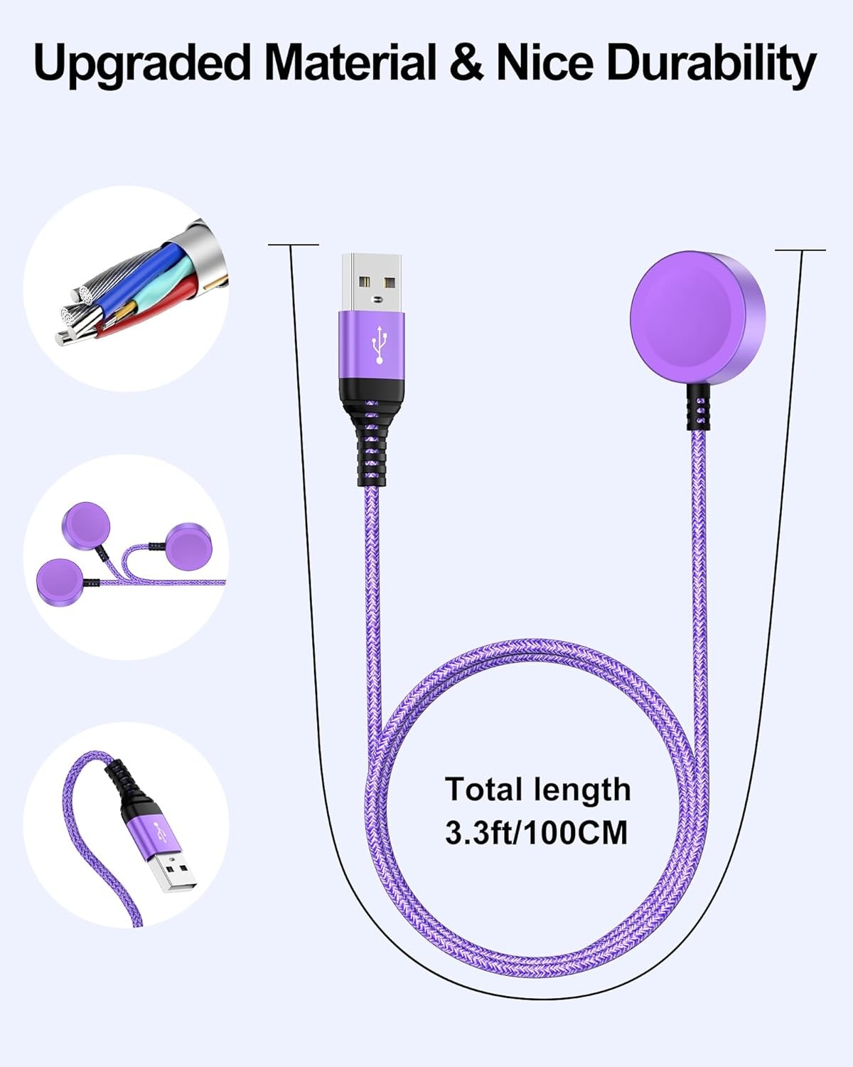 Galaxy Smart Watch Charger for Samsung Galaxy Watch 8/7/Ultra/6 Classic/5 Pro/FE