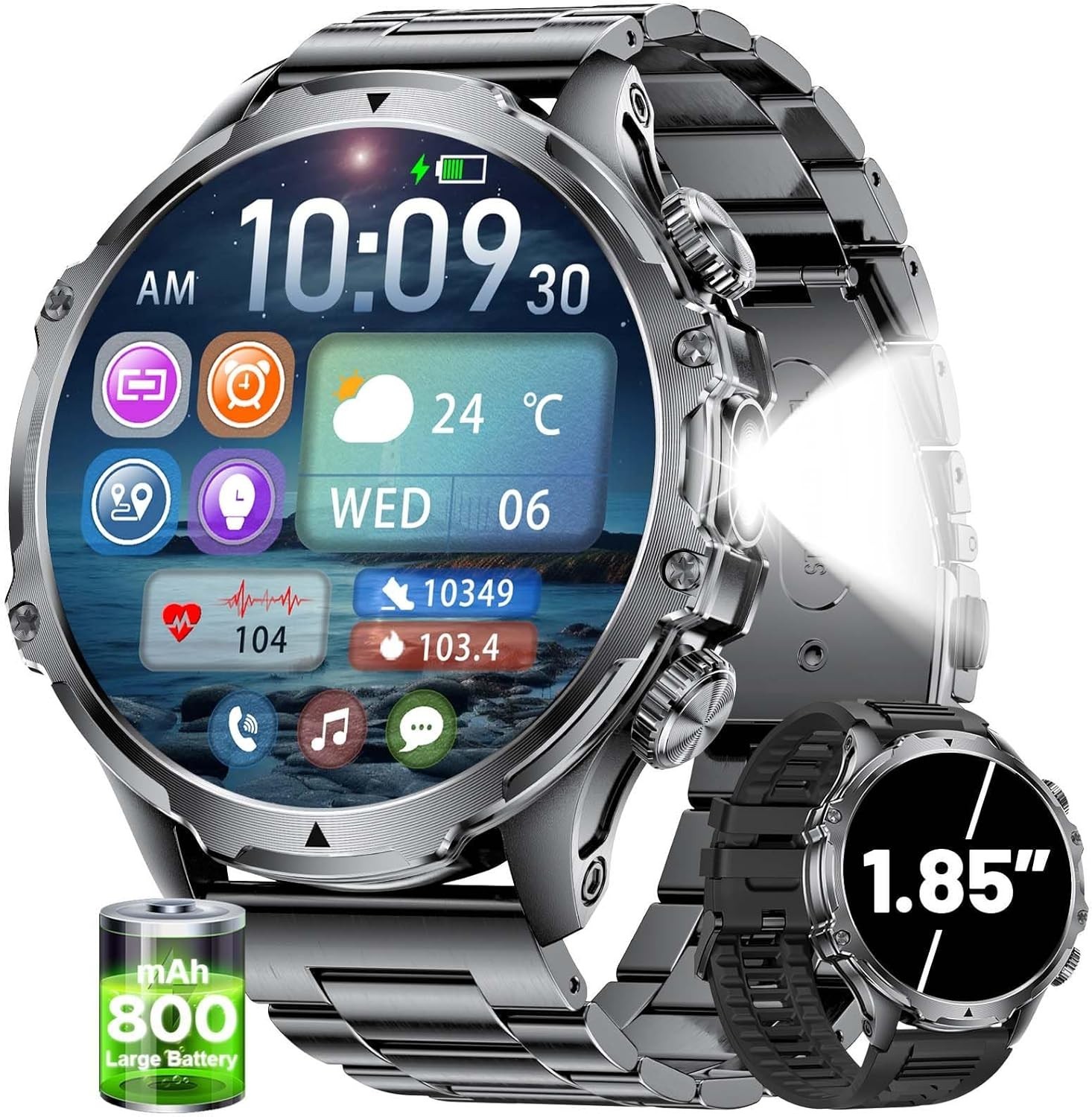 2025 Smart Watch For Men/Women, Waterproof Smartwatch Bluetooth Samsung