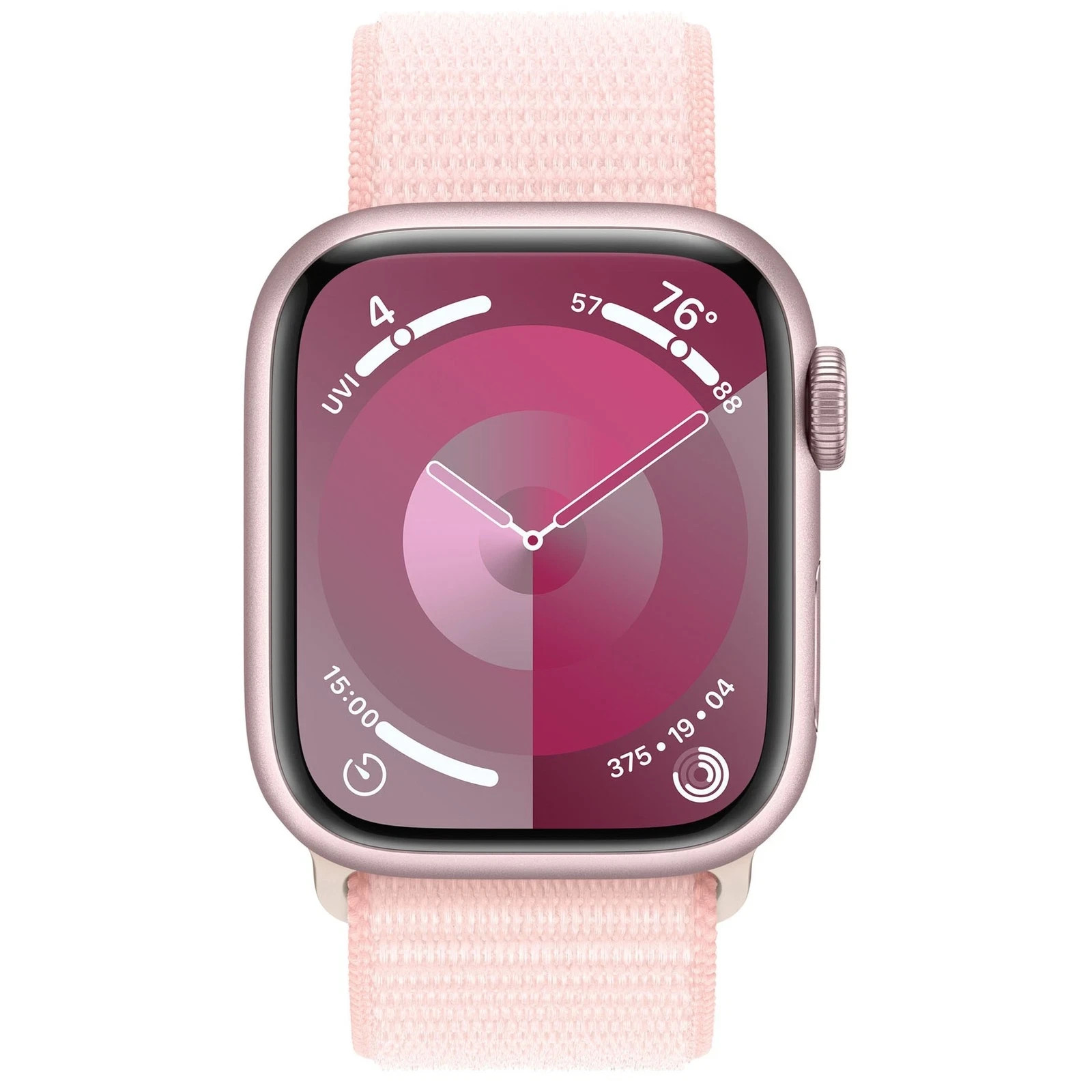 Apple Watch Series 9 45mm GPS Pink w/ Light Pink Sport Loop _Brand New MR9J3LW/A