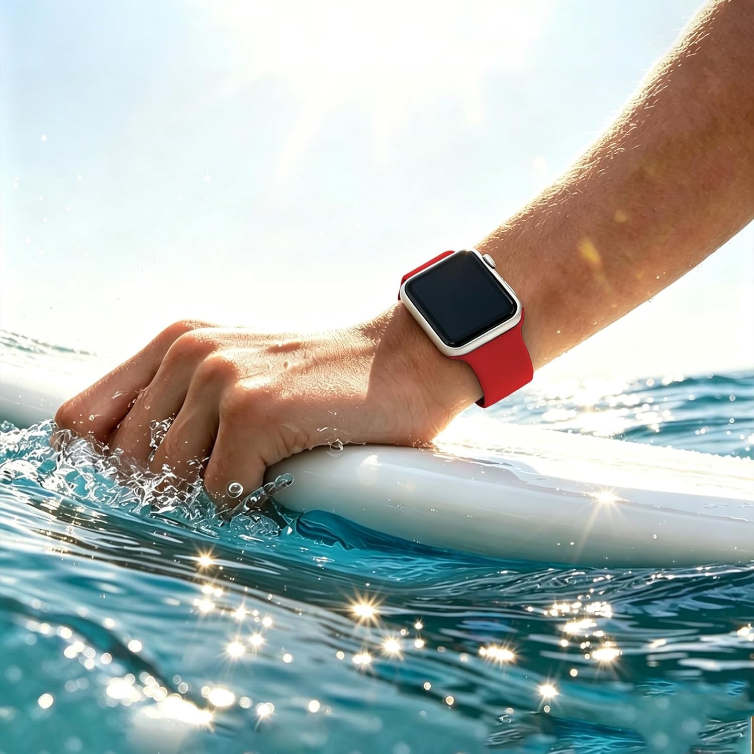 Sport Band for Apple Watch Series 7 6 5 4 3 2 1 SE 38mm 40mm 41mm Waterproof Red