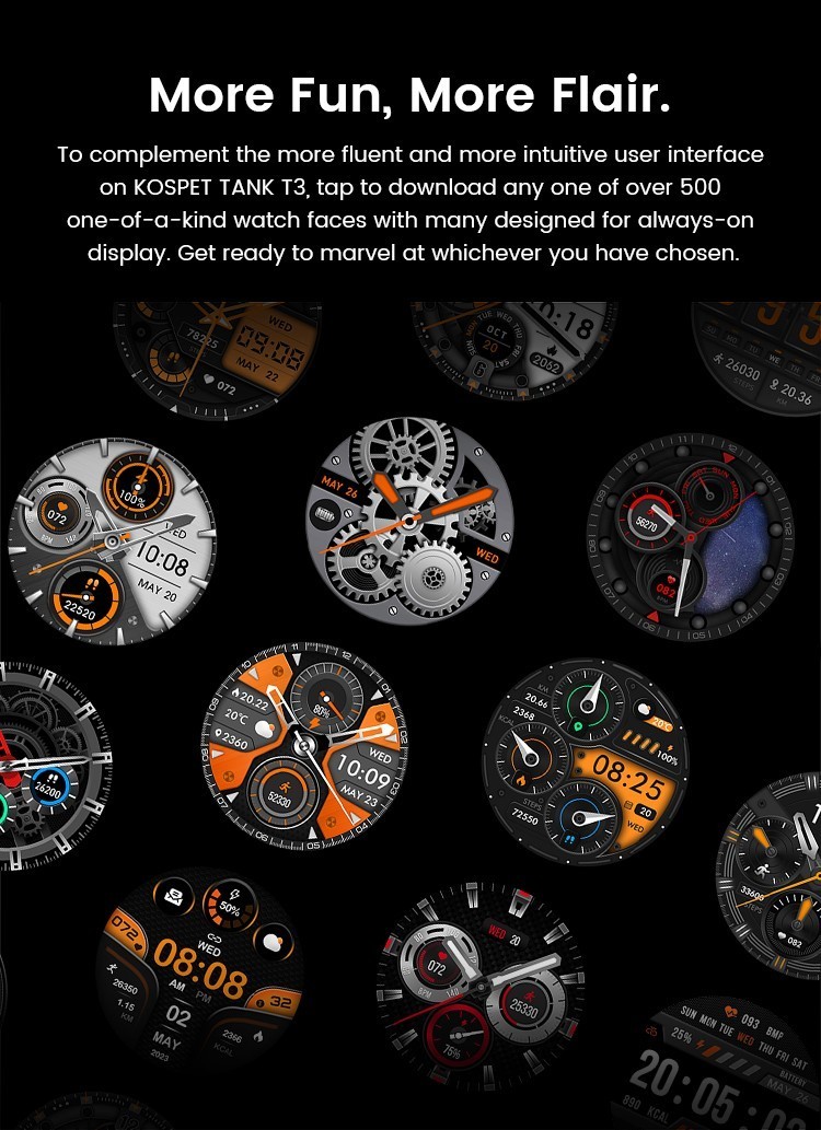 KOSPET Smart Watch for Men, 60 Days Extra-Long Battery, 50M Waterproof for Sw…