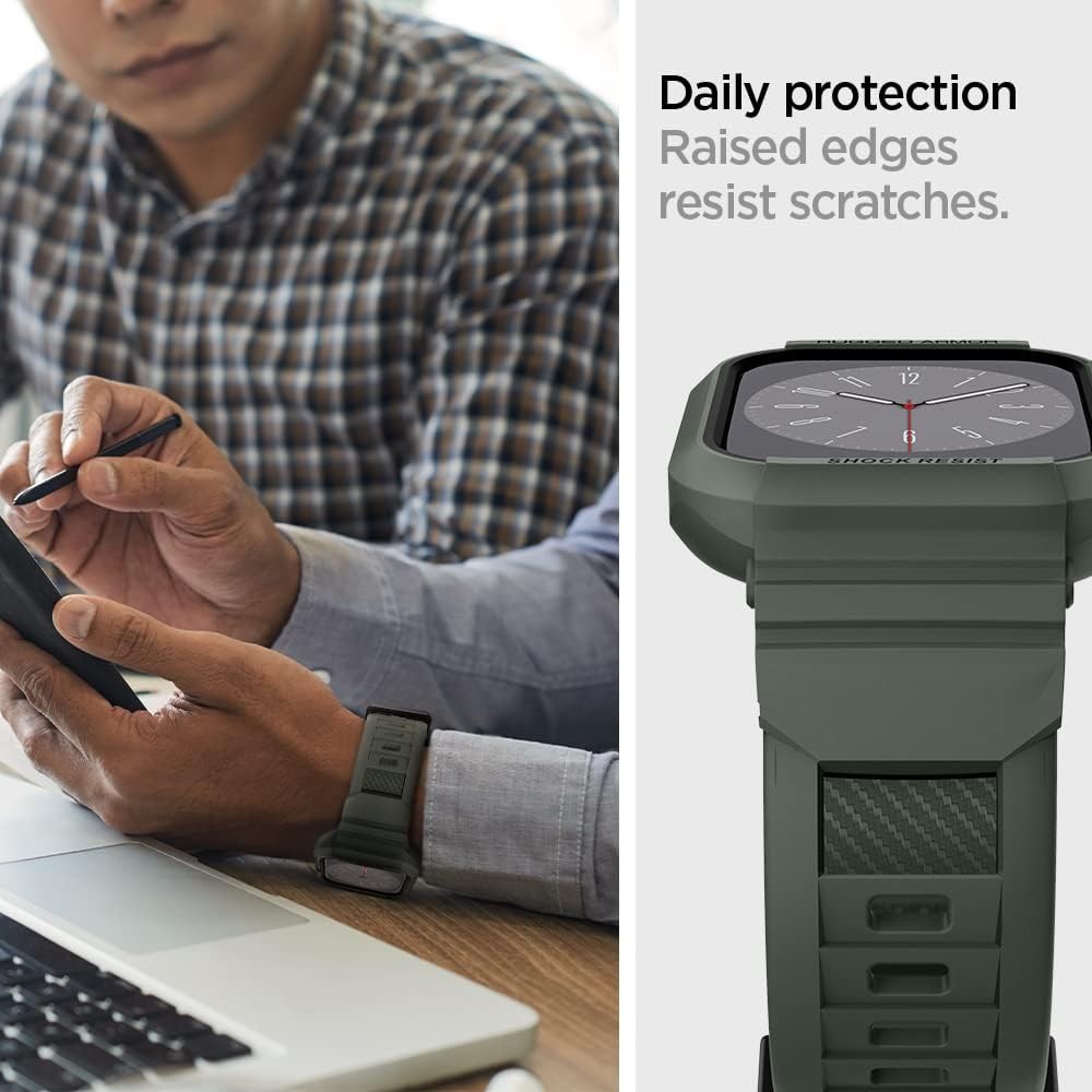 Military Green Rugged Armor Pro Strap for Apple Watch Ultra 49mm, Series 11 46mm