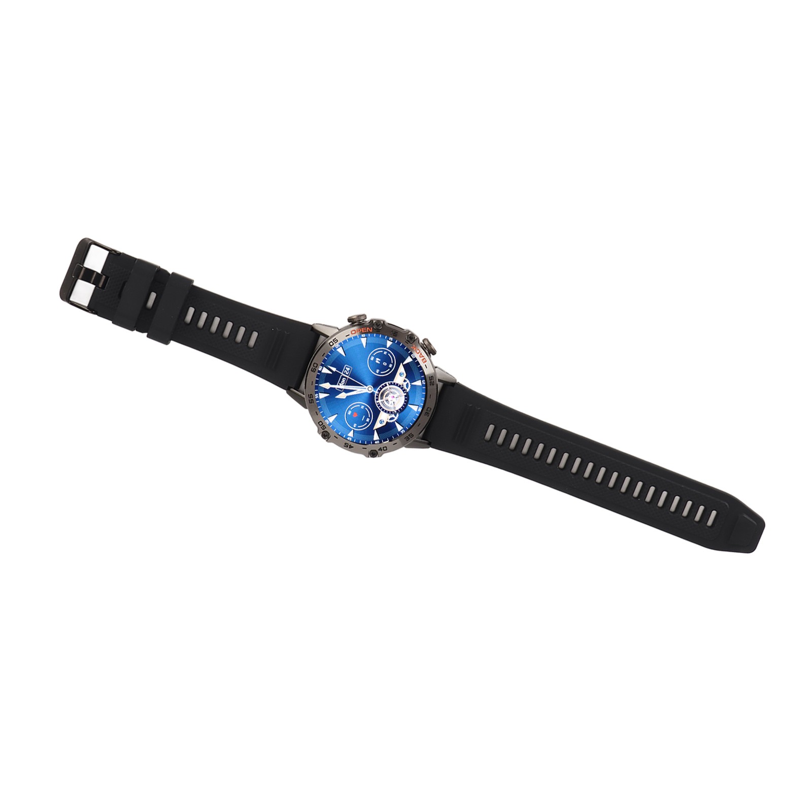 Black Outdoor Smartwatch With Speaker Waterproof Dustproof LCD Bluetooth In ULOW