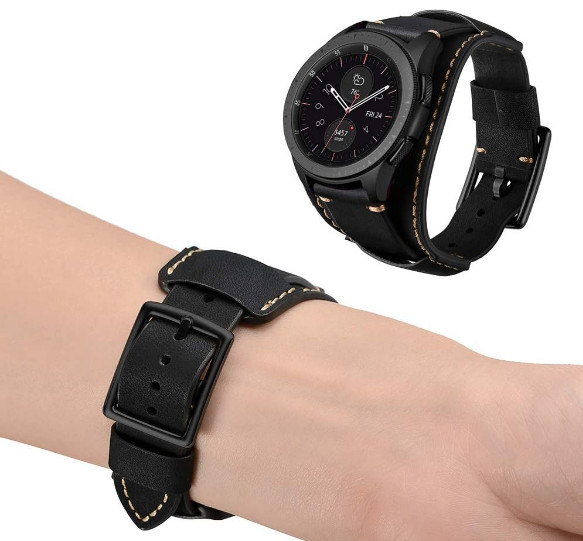 Leather Wristwatch Band for Samsung Galaxy Watch 5 Pro/Watch 4/Classic 42mm 46mm