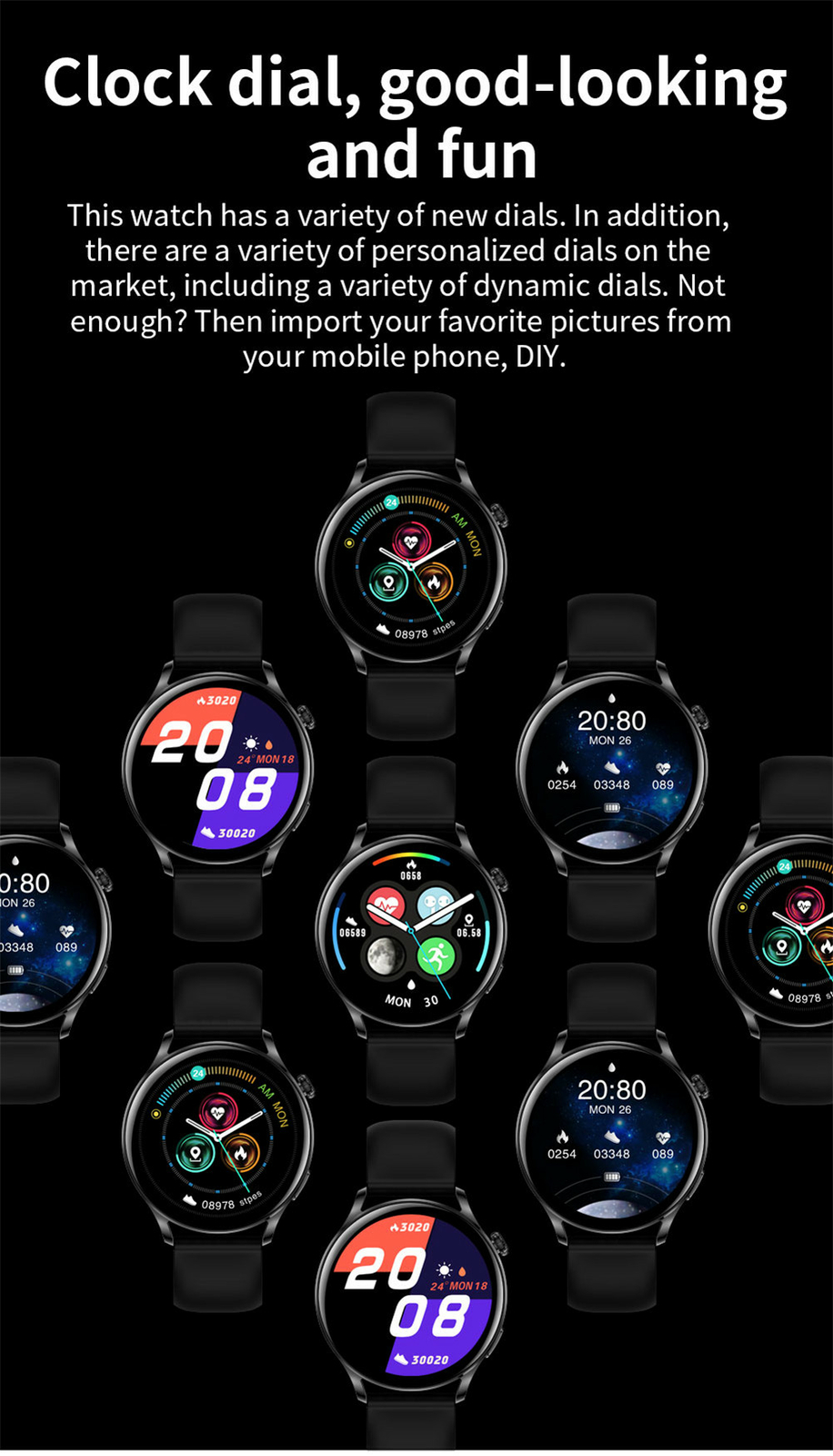 Smart Watch 1.28 inch Touch Screen Bluetooth Call Watch for Andorid IOS Phones
