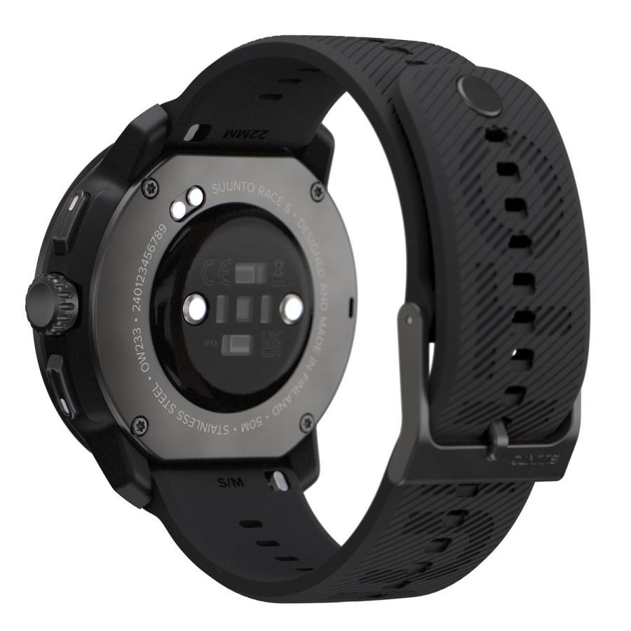 Suunto RACE S ALL BLACK 45mm Silicone Band GPS Smartwatch SS051093000 NEW