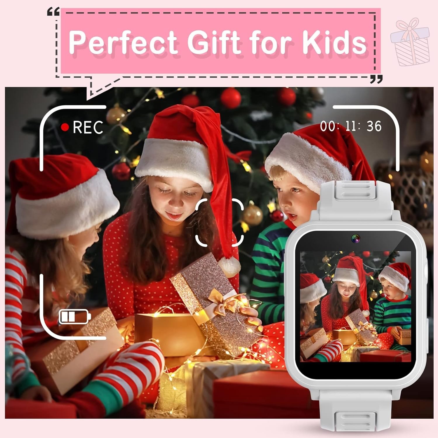Kids Smart Watch for Girls 4-12 with Camera, 39 Games & Fun Educational Features