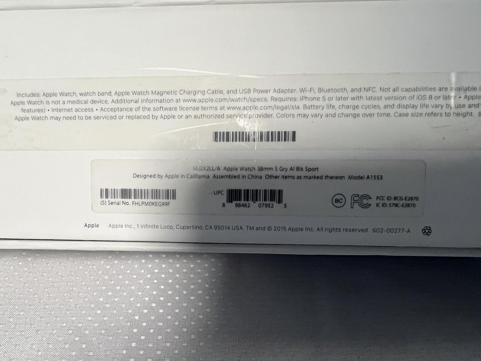 Apple Watch 1st Generation A1553 38mm w/ Box/Accessories – Parts/Not Working