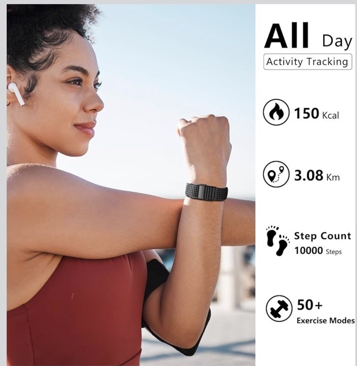 IAMJOY Smart Health Wristband, Wearable Activity & Fitness Tracker for Multi-Spo