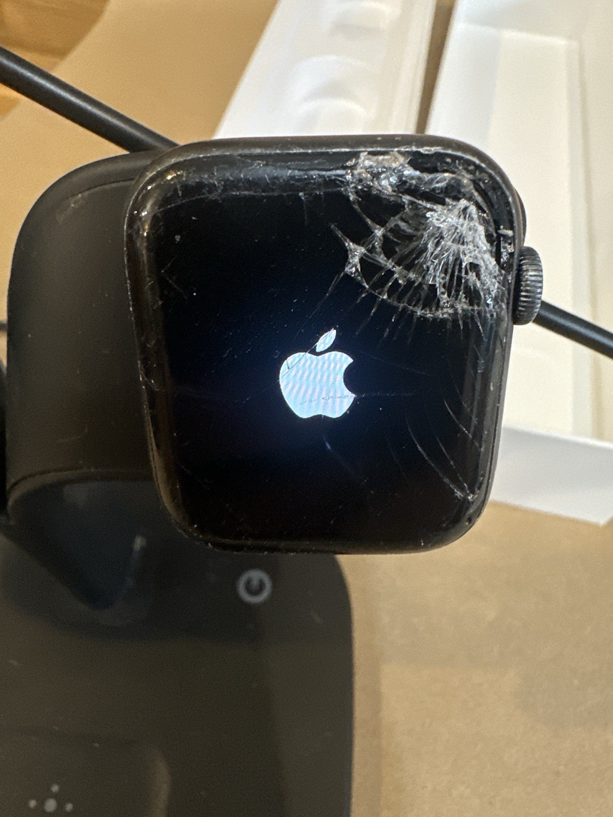 Apple Watch Series 5 44mm GPS Ion-X Glass — Cracked Screen -Boots to Logo Parts