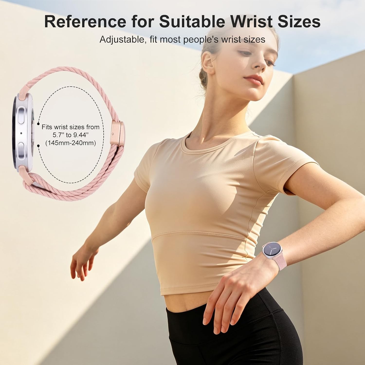 4 Pack Nylon Bands for Samsung Galaxy Watch 9/8 40 44mm & 8 Classic 46mm