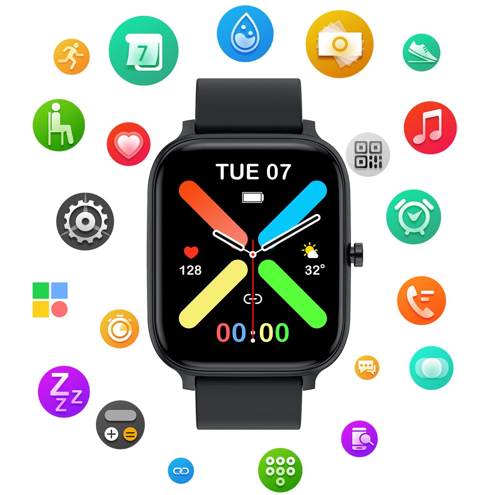 Smart Watch for Men Women Compatible with iPhone Samsung Android Phone 1.83 inch