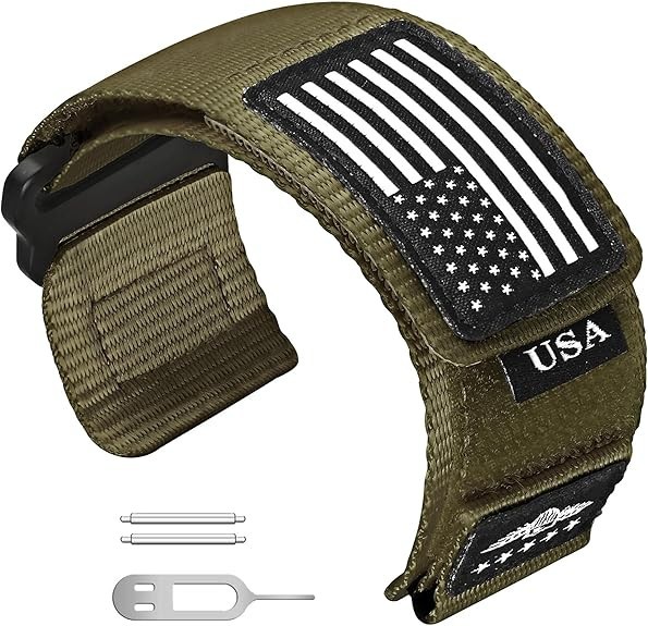 Rugged Tactical Nylon Watch Band for Garmin Instinct 3 45Mm/ Instinct 2 Solar, S