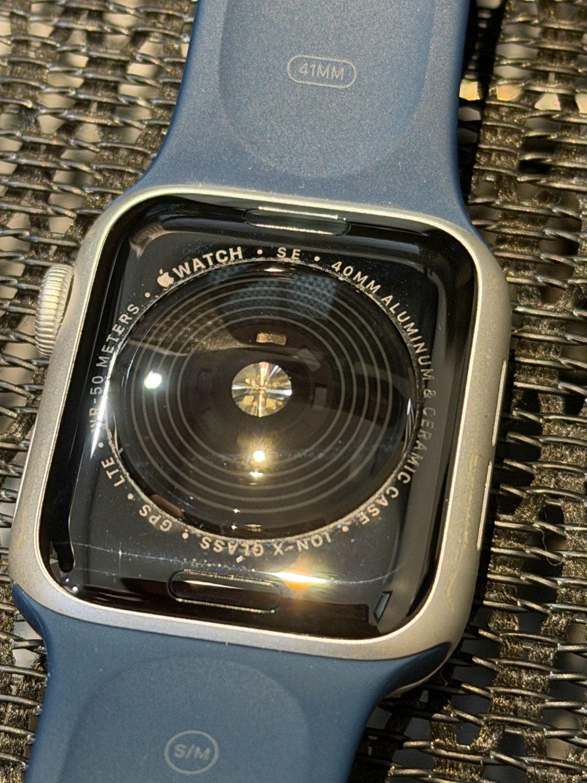 Apple Watch SE 1st Gen (GPS+LTE) 40MM Silver Aluminum Case Abyss Blue Sport Band
