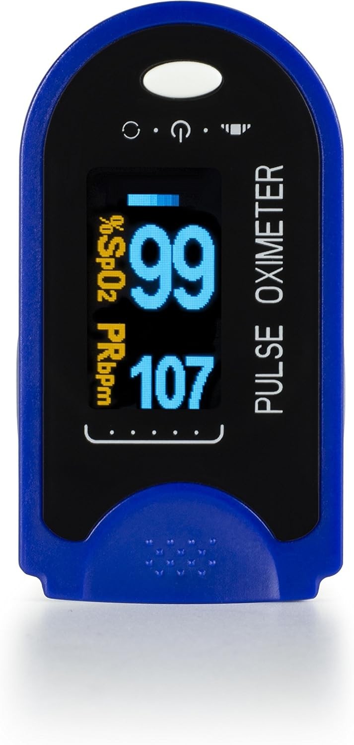 Fingertip Pulse Oximeter, Sp02 Finger Blood Pulse Oxygen Monitor, w/Carrying …