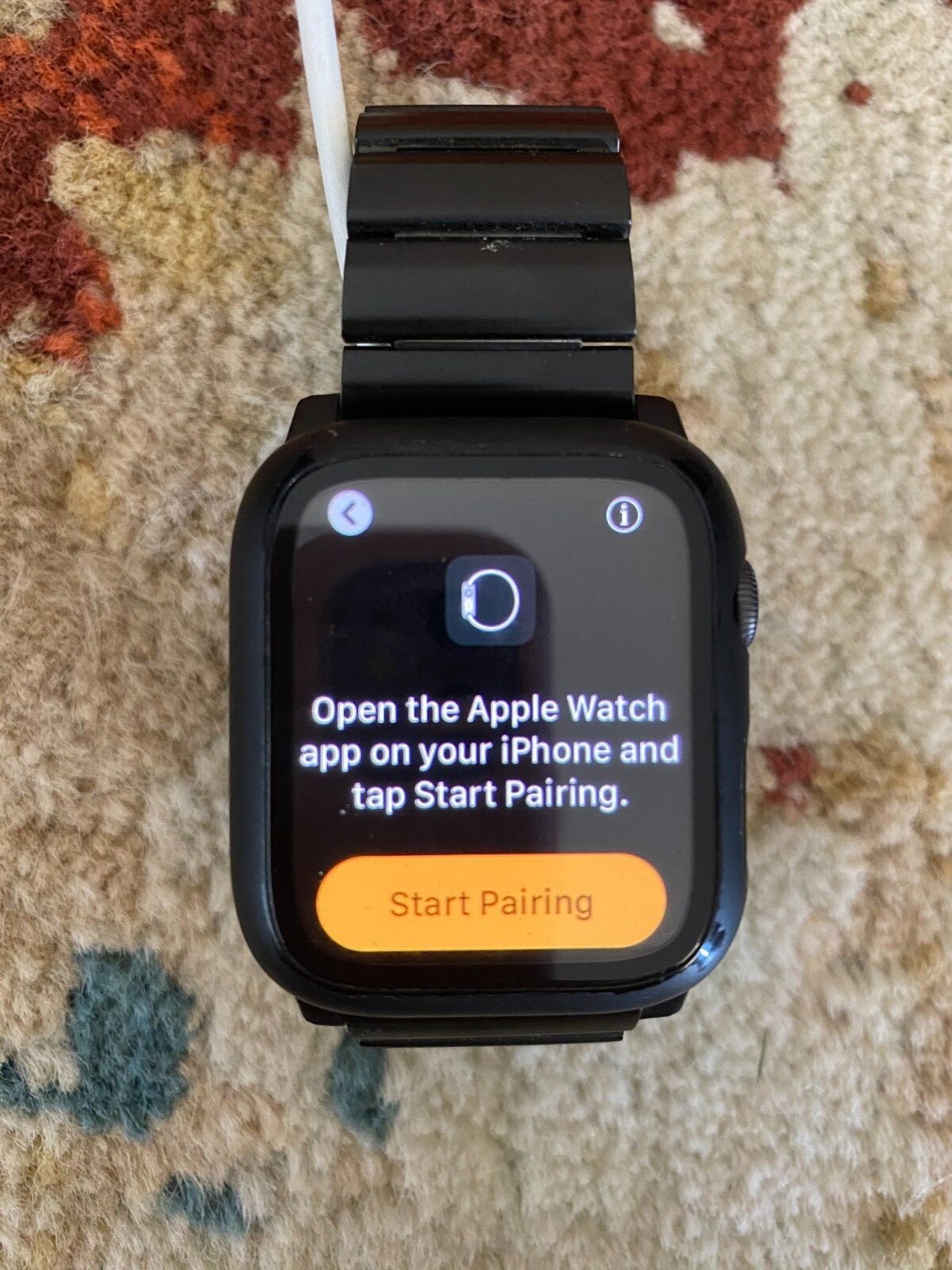 Apple Watch Series 6 44mm Space Gray Aluminum Case + Metal Band + Screen Case