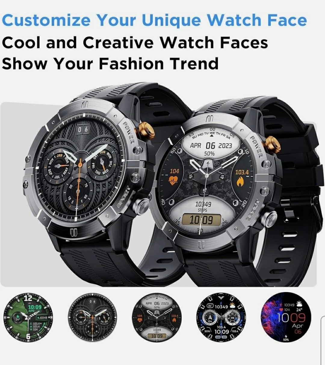 SANAG C29 Fitness Smartwatch for Men Women, 1.52″ HD Touch Screen Smart Watches