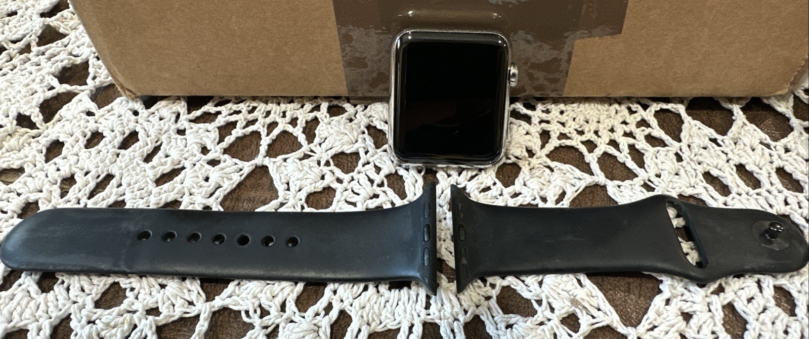 Apple Watch 316L 42mm Stainless Steel Case Model A1554 For Parts Or Repair