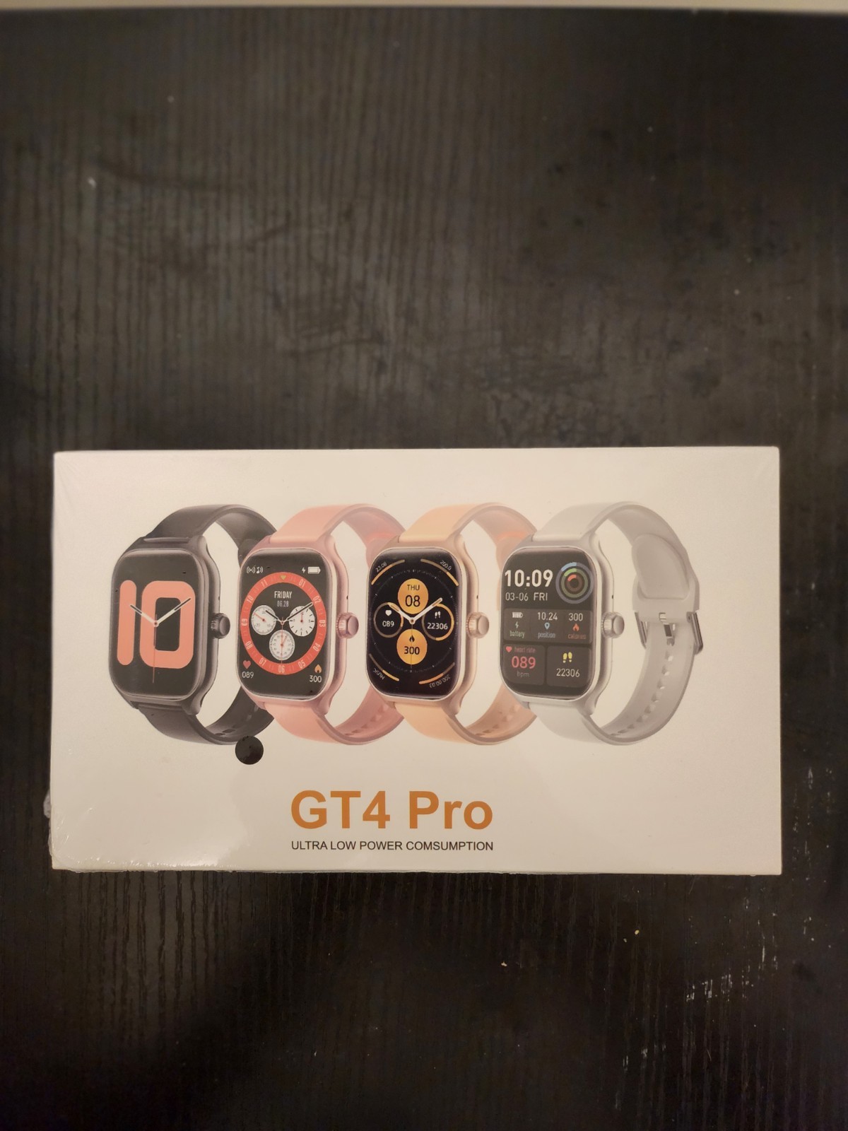GT4 Pro 44mm Metal Smart Watch Silicone Band iOS Android Black Pink Gold