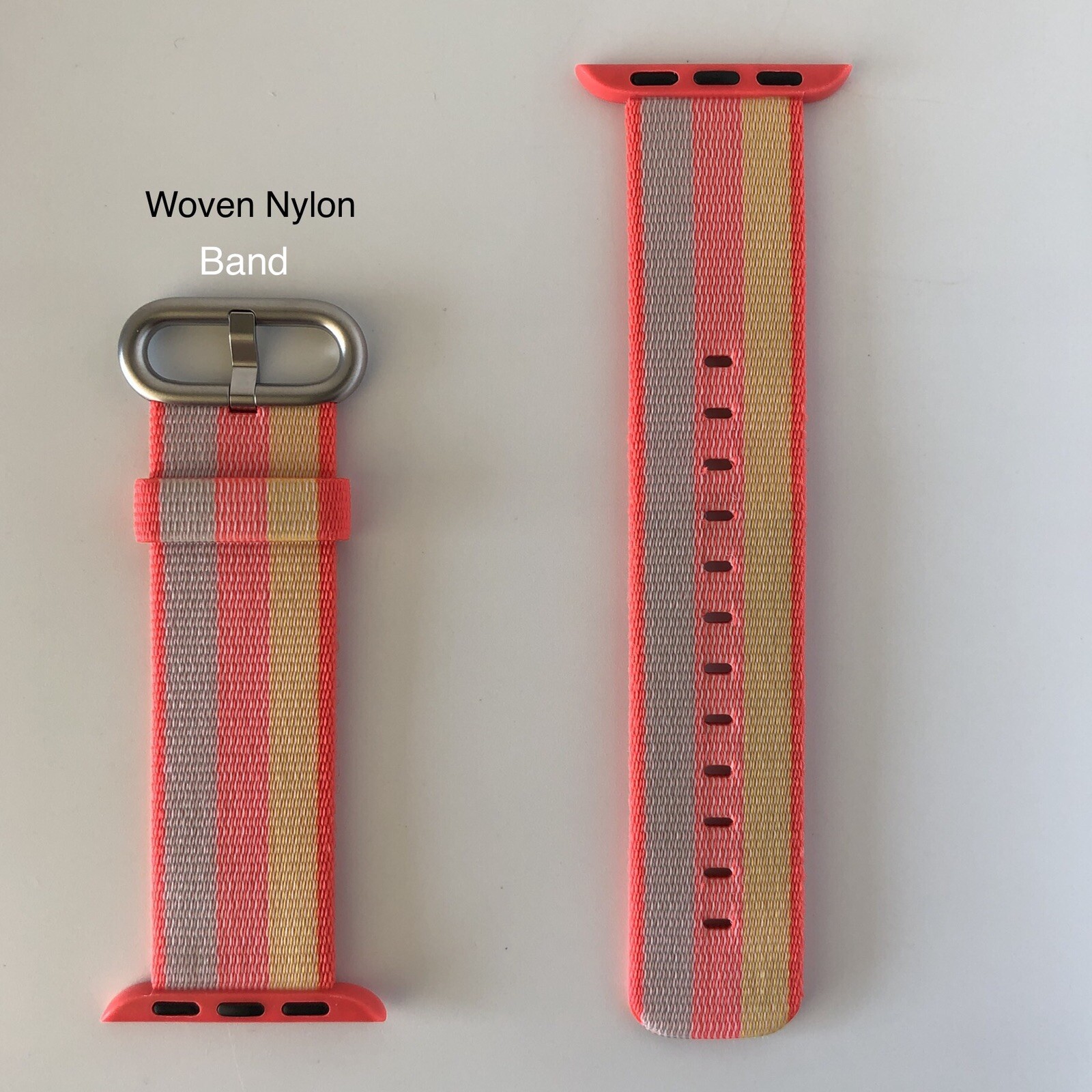 GENUINE Apple Watch Woven Nylon Band Orange/Pink 38mm also Fits 40mm Authentic