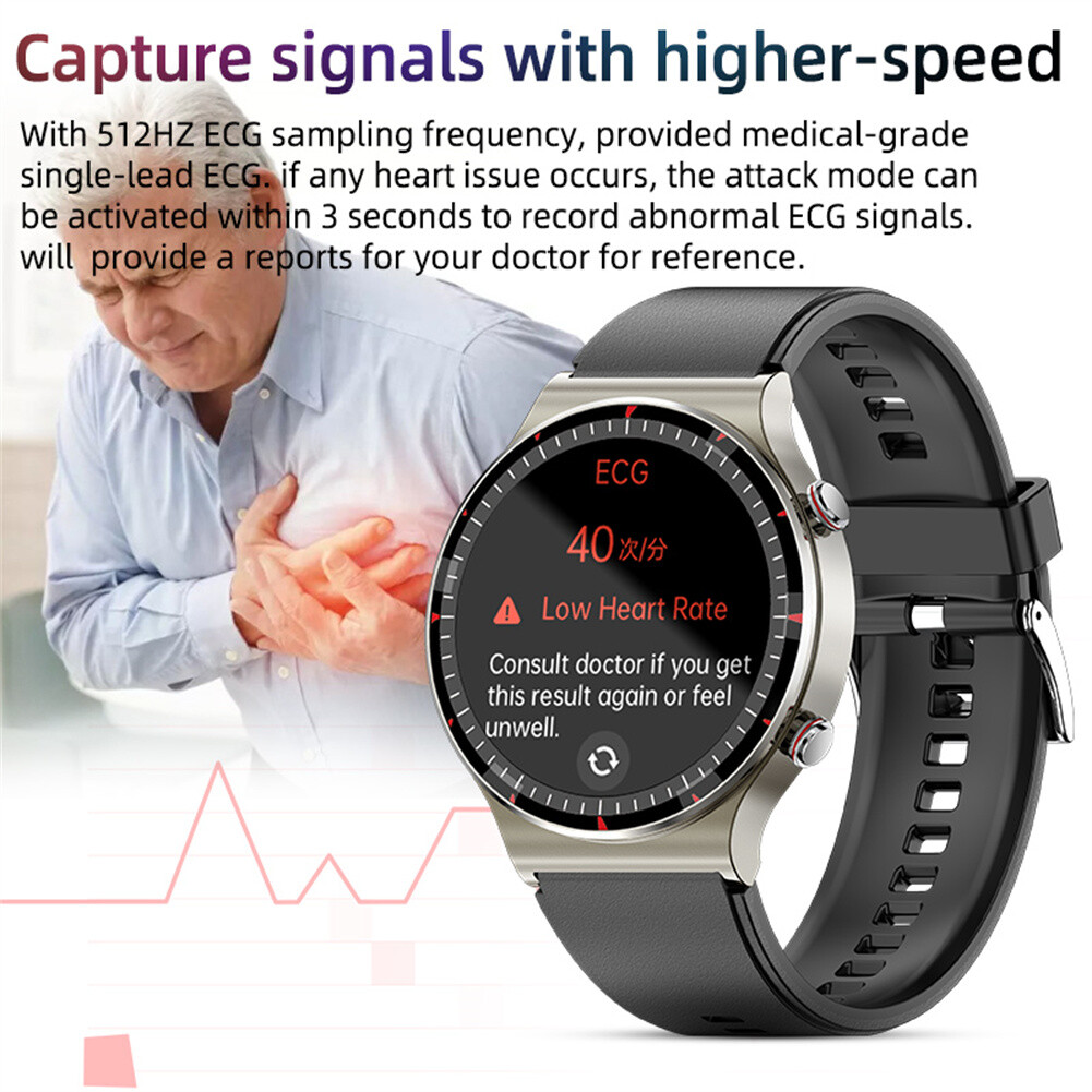 Smart Watch Men Women Touch Screen Business Smartwatch 1.3 inch Fitness Tracker