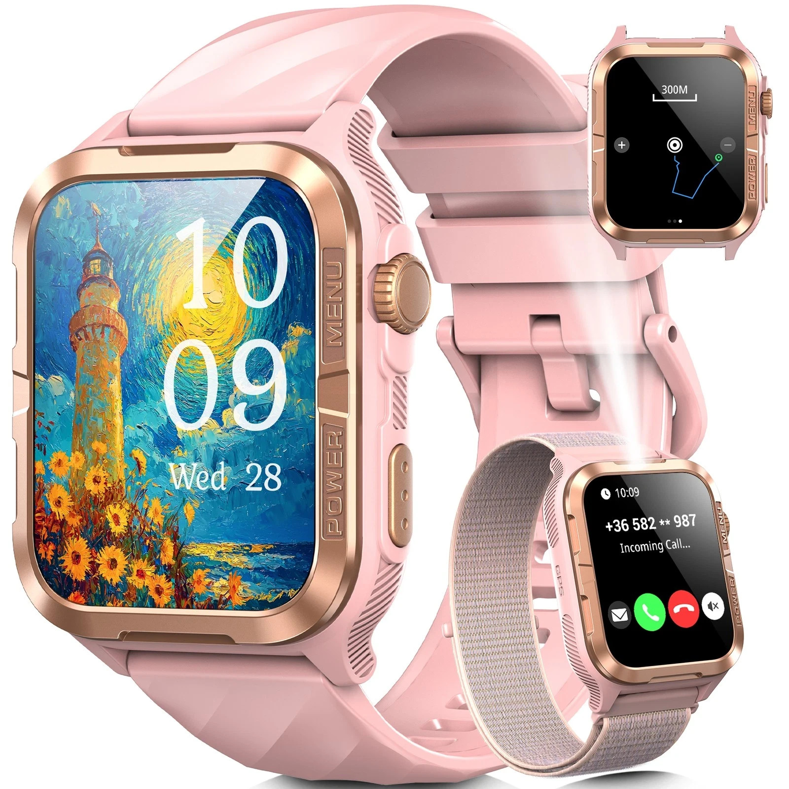 Smart Watch Women Built-in GPS, With DA GPT AI Assistant Fitness Tracker Watch