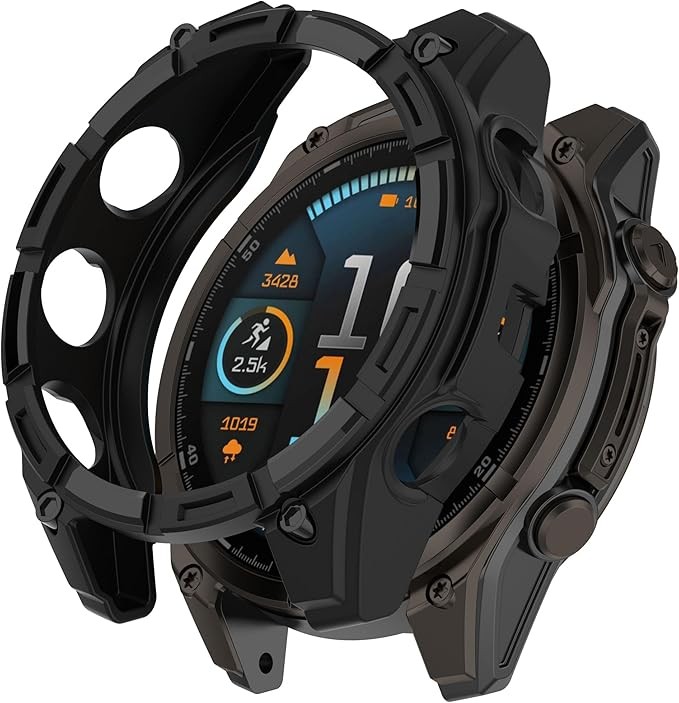 1 Pack TPU Watch Case for Garmin Fenix 8 47mm Anti-Scratch Bumper Frame Protecti