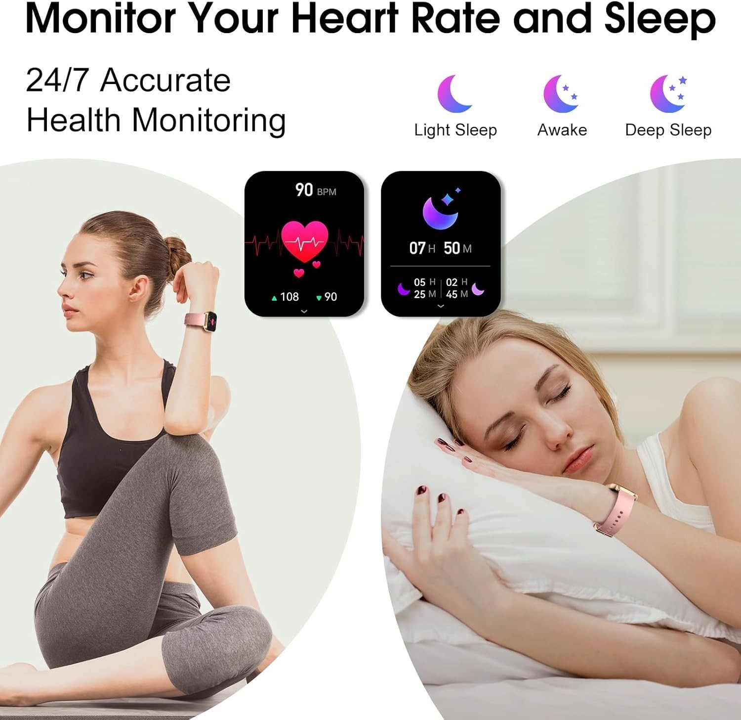 Reloj inteligente Bluetooth para mujeres y hombres para for Android iPhone