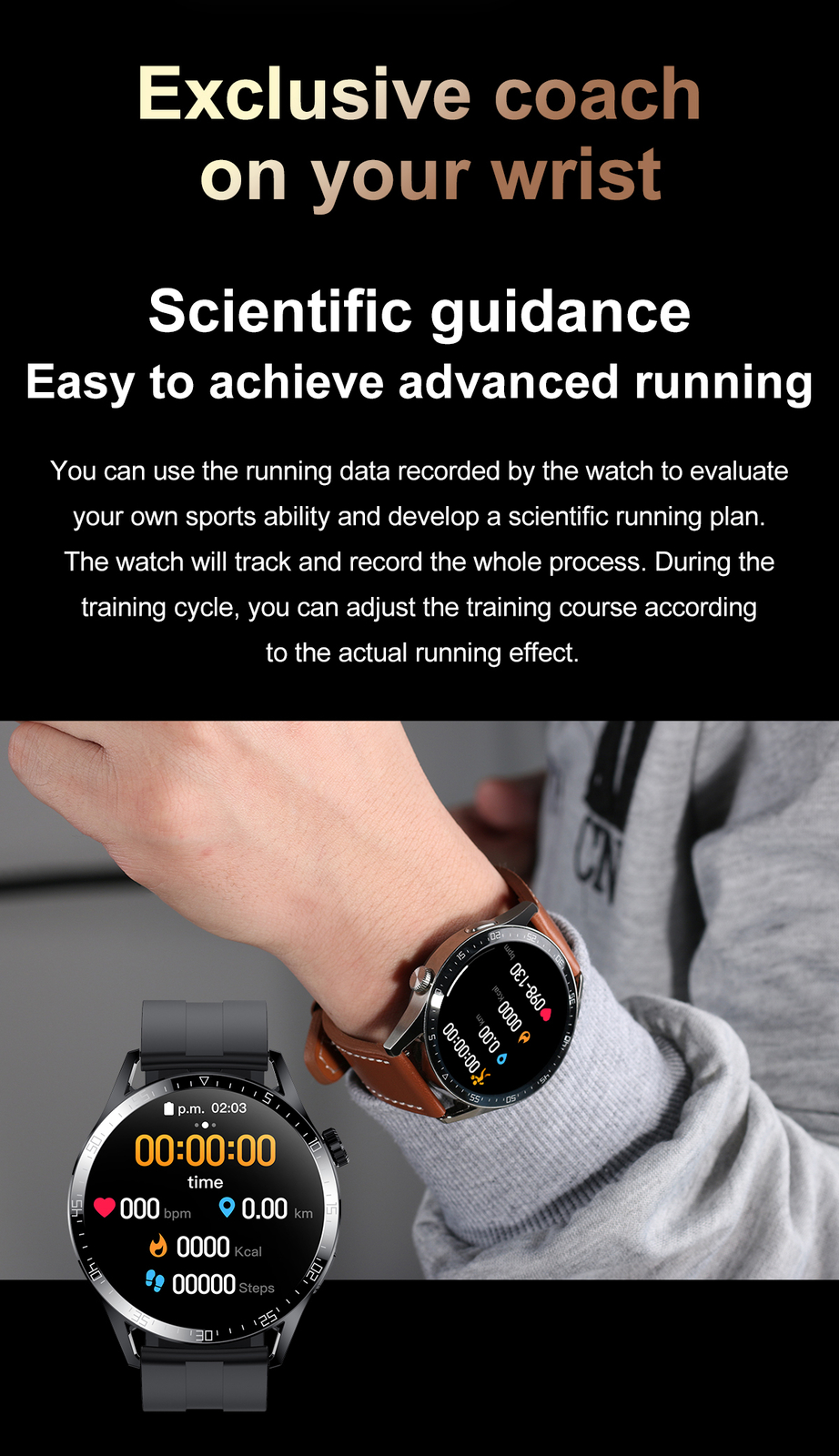 Smart Watch Bluetooth Call Wristwatch Sport Fitness Tracker Touchscreen Bracelet