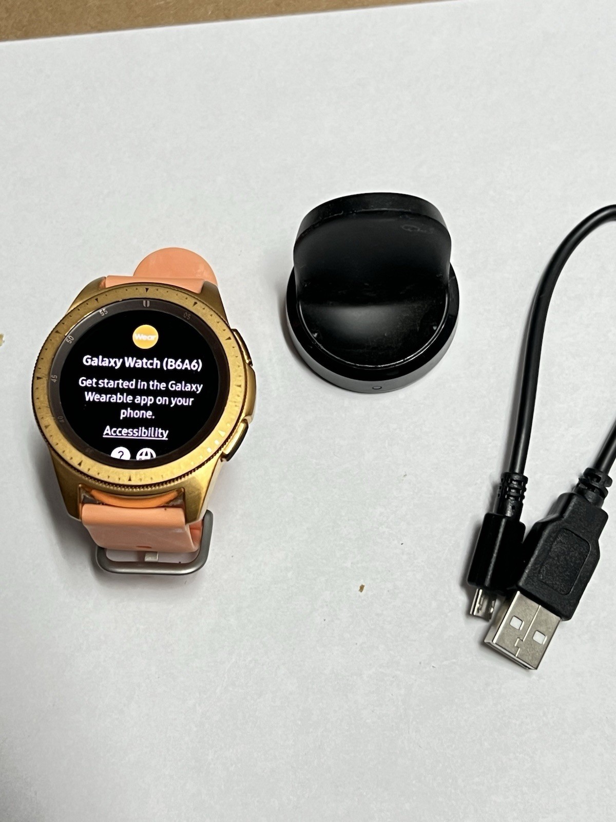 Samsung Galaxy Watch SM-R810 42mm Case Classic Buckle Onyx gold