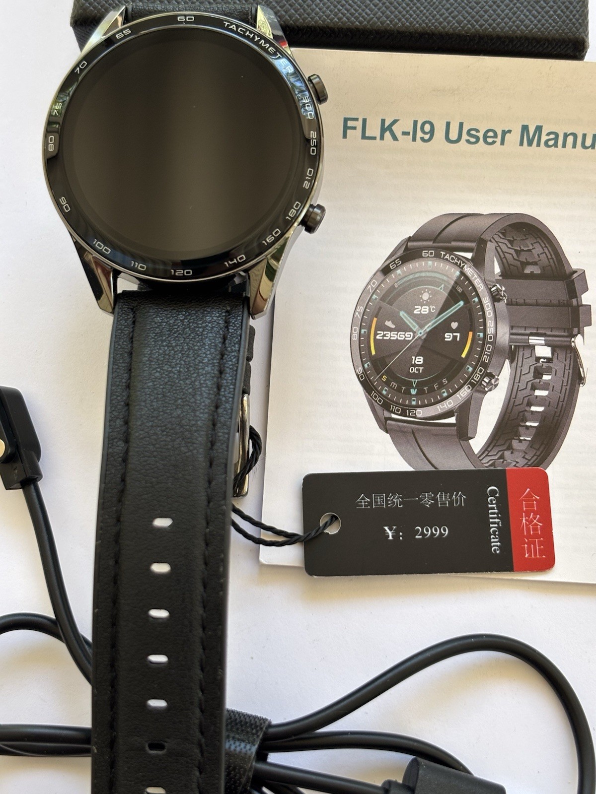 Filiekeu Smartwatch with Leather Strap