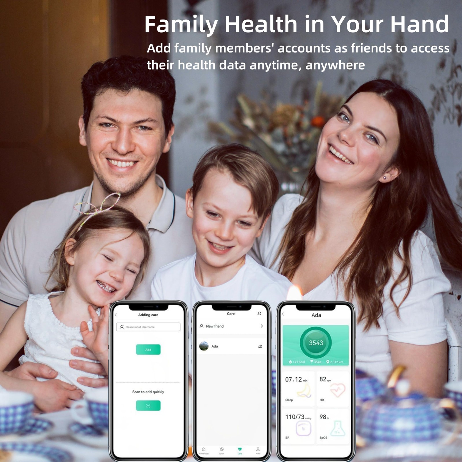 UniJethro Smart Ring Health Fitness Tracker for Men Women, IP68 Waterproof