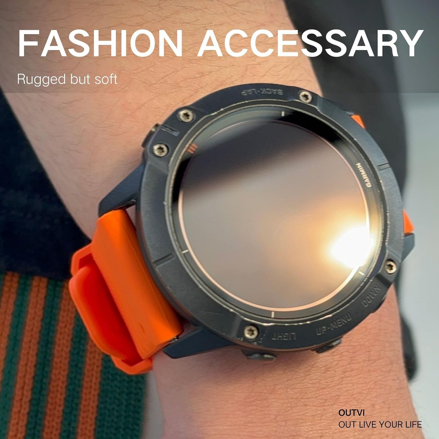 26mm Silicone Strap for Garmin Fenix 7X Sapphire Quick Release Replacement