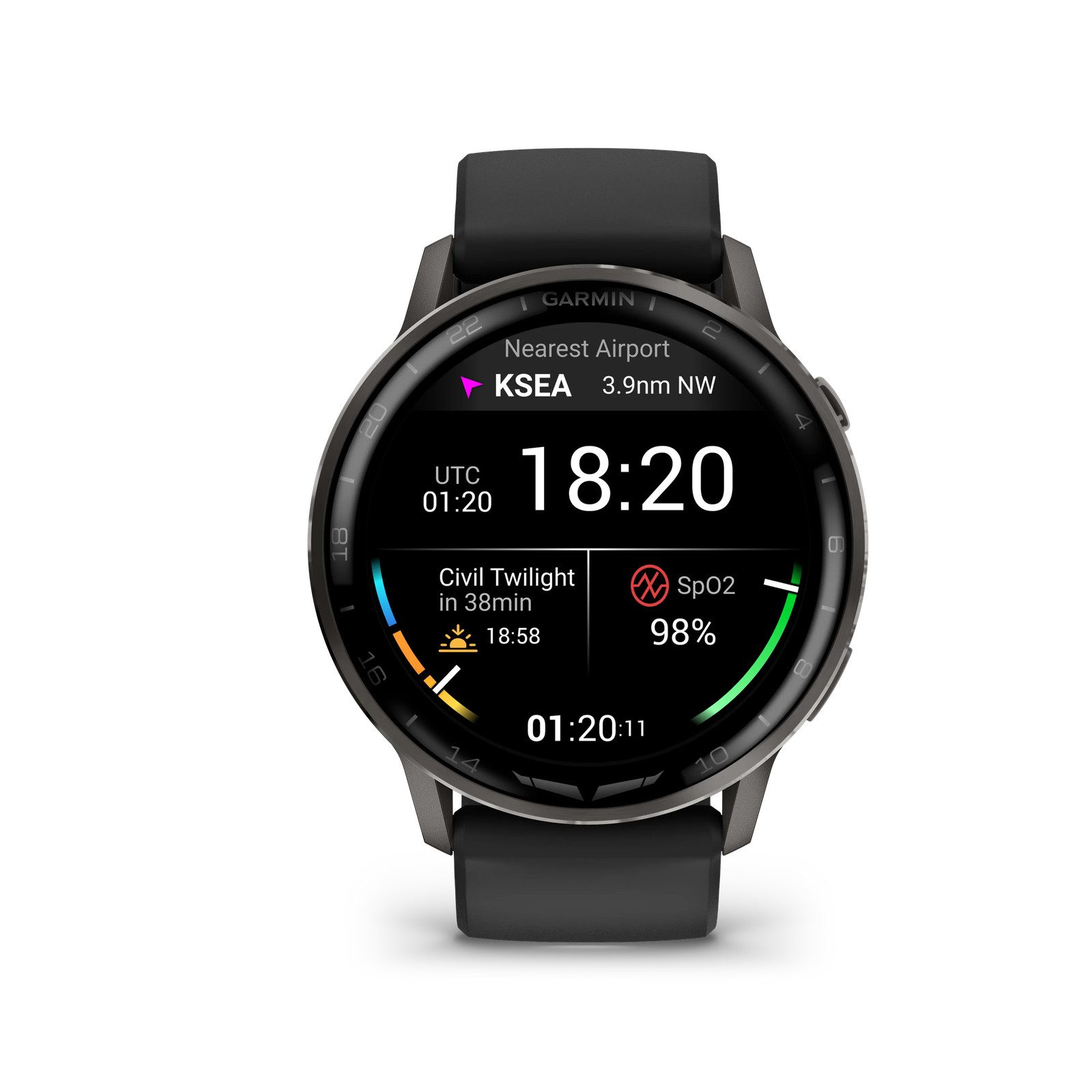 Garmin D2 Air X15 Slate with Black Silicone Band Smartwatch 010-03014-51