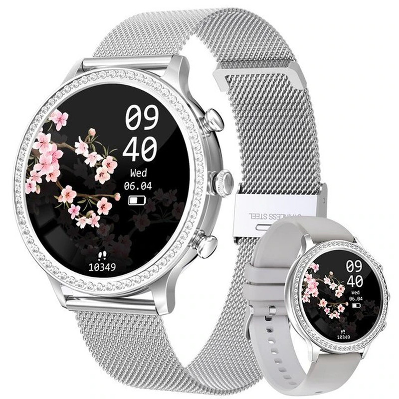 Fashionable Women Sports Waterproof Heart Rate Bluetooth IOS Android Smartwatch