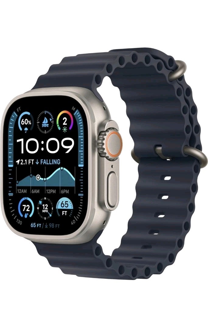 Apple Watch Ultra 2 [GPS + Cellular 49mm] Titanium with Blue Ocean Band Re^newed