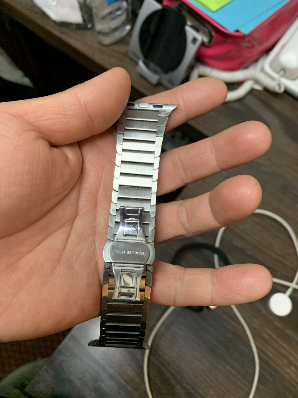 Extra Band Apple Watch Series 3 42mm Stainless Steel Band Smartwatch GPS LTE