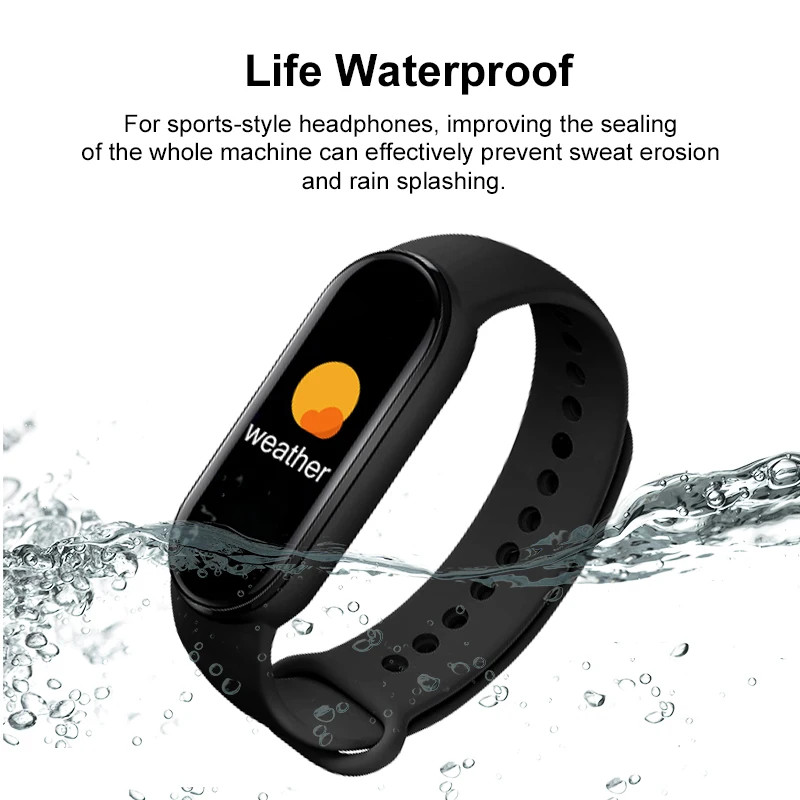 M6 Smart Watch Men Women Fitness Smart Bracelet Sports Band Heart Rate Blood