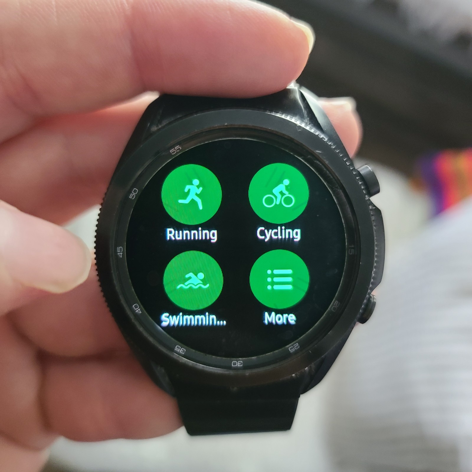 Samsung Galaxy Watch3 45mm Titanium Case Stainless Steel Band Mystic Black