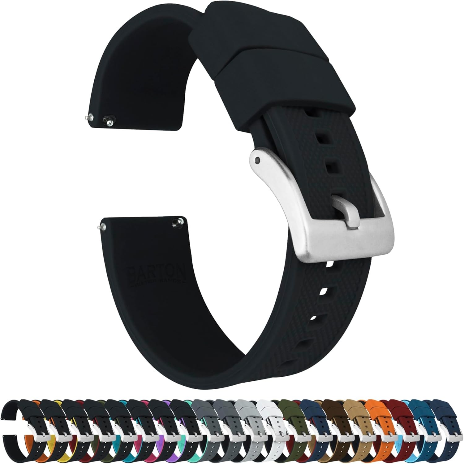 Silicone Case For 18mm, 20mm, 22mm & 24mm Watch Straps – Quick Release Buckle
