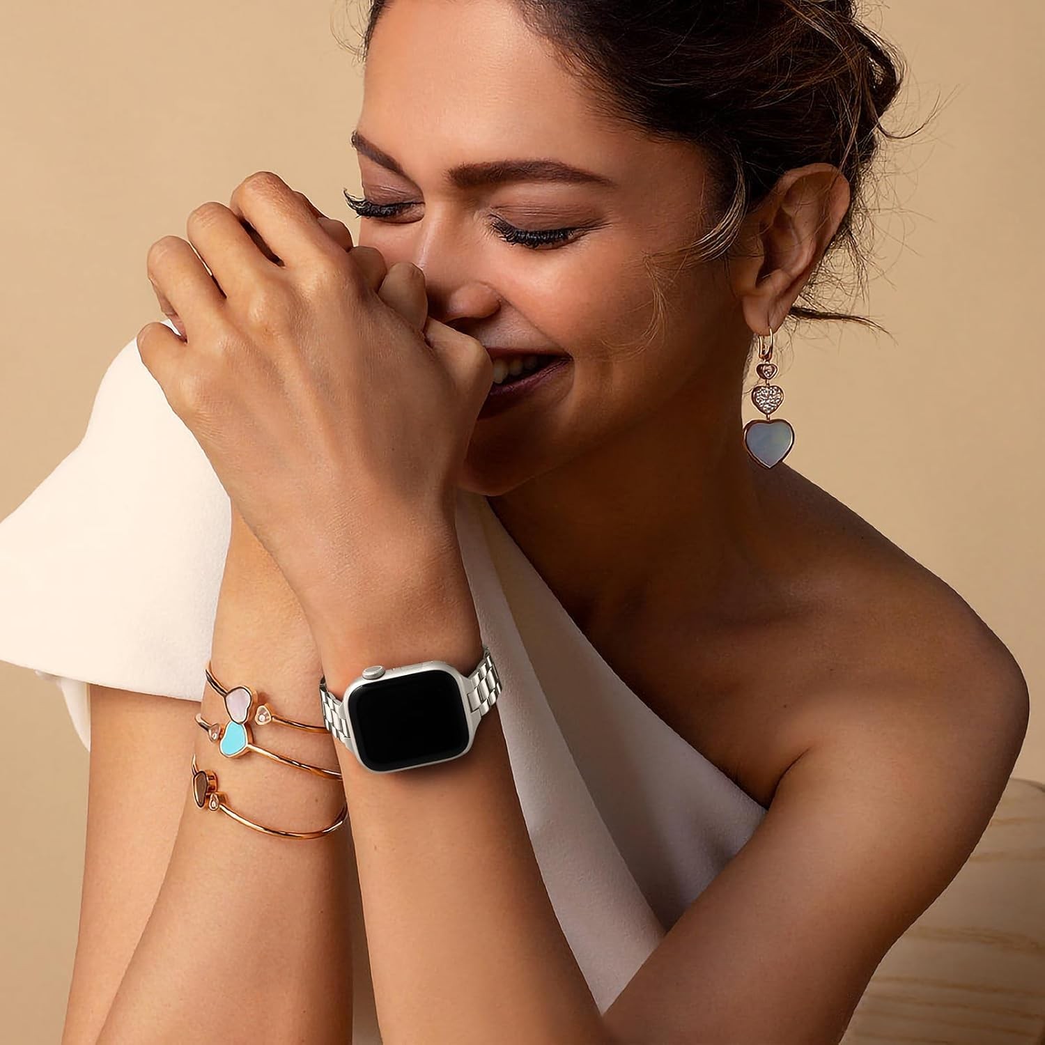 Case For Apple Watch 38mm 40mm 41mm 42mm 44mm 45mm Metal Bands for Women